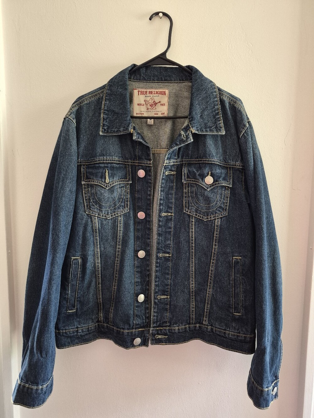 True Religion Blue Jesse SN Denim Trucker Jacket
